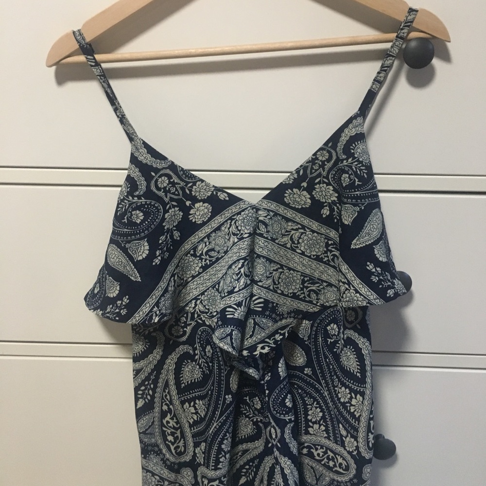 Navy blue paisley maxi dress